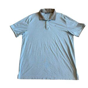 Travis Mathew Blue Short Sleeve Polo Shirt Top Casual Cotton Size 2XL Men's XXL